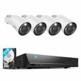 Reolink 12MP Kit de Surveillance PoE avec Détection Intelligente & Projecteurs, 4pcs Caméra Extérieur,8CH NVR avec 2To-RLK8-1200B4-A-0