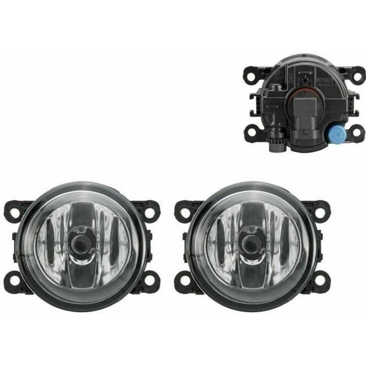 Phare Antibrouillard Pour Peugeot/Citroën - Verre Clair Noir (x2) - Réf 7032539397 | Neuf