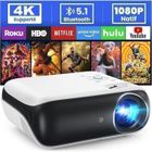 HOPVISION Retroprojecteur, Videoprojecteur 4K Bluetooth 5.1 1080P Full HD,180'' Projecteur pour Extérieur/Maison