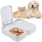 FAMINODE Distributeur d'aliment Croquettes Automatique 2 Repas Avec Minuterie et Sac De Glace,Mangeoire Pour Chats et Chiens - 2pcs
