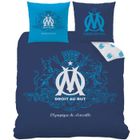 OLYMPIQUE DE MARSEILLE OM Housse de couette + 2 Taies - 240 x 220 cm - Blason