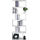 LEMAIJIAJU Mondeer Bibliothèque en Bois,-Étagère de 6 Niveaux contemporaine -Cloison pour séparer la pièce - Blanc