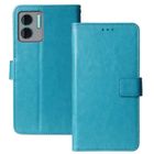 TNVIUD JYT Bleu Premium Flip Cuir Housse Coque TPU Silicone Pour Doogee N50 2023 6.52 inch Étui Couverture Case Cover Antichoc