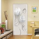 Sticker Porte 3D Blanc 77x200 Cm - Autocollant Poster Porte Auto-Adhésif Décor Salon Chambre