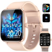 FeipuQu Montre Connectée Femme Homme,1.85" SmartWatch Appel Bluetooth IP68 Etanche,100+ Sport pour Samsung Iphone Huawei