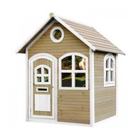 Maisonnette en bois FSC pour enfant - AXI - Julia - Marron & blanc - 151 x 137 x 175 cm