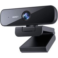 Webcam AUKEY 1080p, Caméra D'ordinateur USB Full HD avec Microphones Stéréo et Plage Dynamique Élevée pour Les Appels Vidéo et 