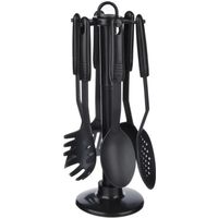 Set Ustensiles Cuisine Cecotec Polka - 9 Pièces Silicone Noir