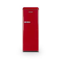 SCHNEIDER - SCCL222VR - Réfrigérateur 1 porte Vintage - 229L (211+18) - Froid statique - 3 clayettes verre - Rouge