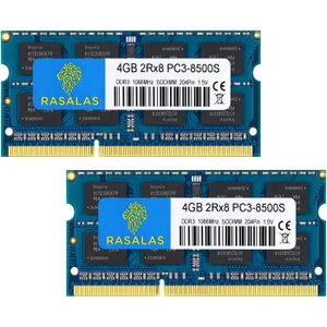 MÉMOIRE RAM PC3-8500 8GB Kit (2x4GB) DDR3 1066MHz So m 2RX8 DD