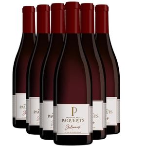 VIN ROUGE Juliénas Tradition Rouge 2020 - Lot de 6x75cl - Domaine des Paquelets - Vin AOC Rouge du Beaujolais - Médaille d'Or Concours