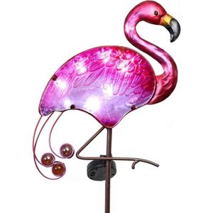 STATUE - STATUETTE Figurine de Jardin d'O au Flamingo Solaire LED, St