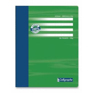 7000 Cahier Pique Brouillon 17x22 48p Seyes 56g 100/% Recycle