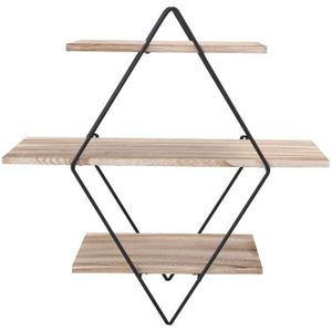 Decoratie Étagère Bois et métal Losanges 