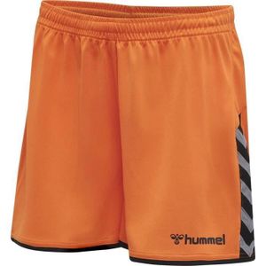 SHORT DE SPORT Short de Fitness pour Femme - Hummel Authentic Poly - Orange/Noir
