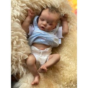 POUPON Pinky Reborn Adorable Baby Dolls Boy 18 pouces 48 cm Endormis Câlins Corps en Tissu Cadeau pour Enfants de 3 ans et plus