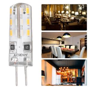 AMPOULE - LED Tbest Remplacement d'ampoules LED Lot de 10 Ampoules LED G4 à Double Base 1,5 W AC110 V 110 Lm en Silicone pour outillage lampe