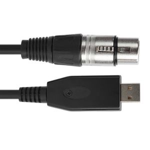 Câble USB XLR, Convertisseur de Liaison Micro USB C vers XLR Femelle  Adaptateur de Cordons de Connecteur Audio de Studio pour L'enregistrement  de Musique sur Ordinateur Câble de Microphone USB(2M)