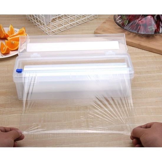 Set De Coupe-film Alimentaire, 2 Morceaux De Film Alimentaire Et 1