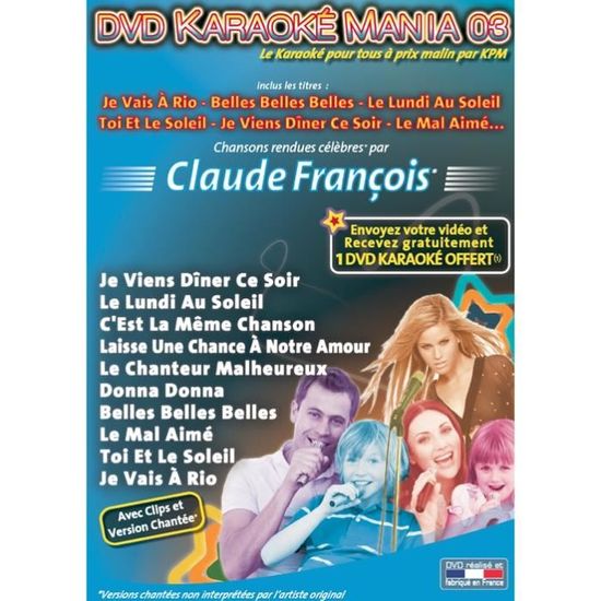 DVD Karaoké Mania Vol.03 Claude François - Cdiscount DVD