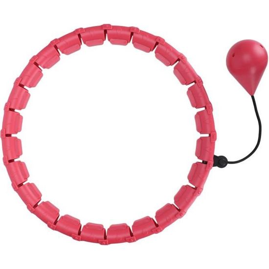 Cerceau de Fitness Intelligente Rose – Hula Hoop Ajustable 24 Nœuds avec Poids | Brûle-Graisse Taille & Abdos - The Good Place Maroc