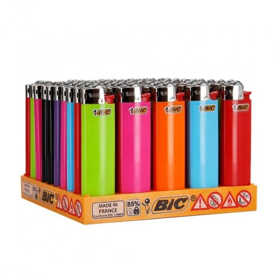 BIC Maxi – Lot De 50 Briquets Full Black, Sécurité Enfant, Flamme Stable, Jusqu’à 3000 Flammes