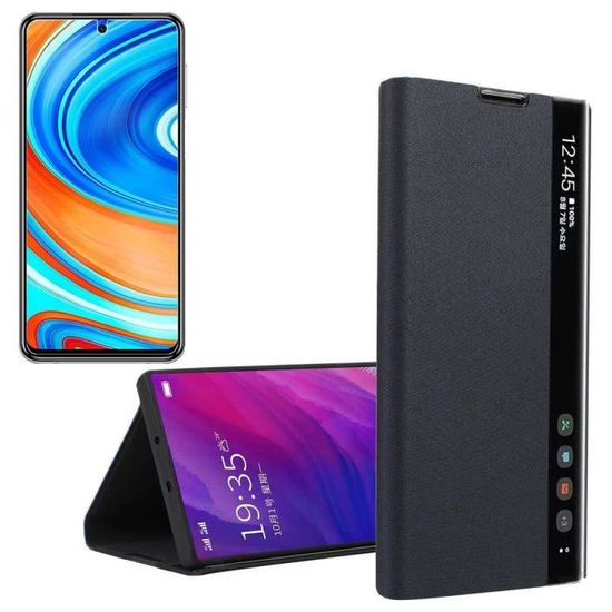 Coque étui Miroir Pour Xiaomi Redmi 9 - Housse à Rabat Avec Fonction Veille Intelligente - Protection 360° (Violet) - 5