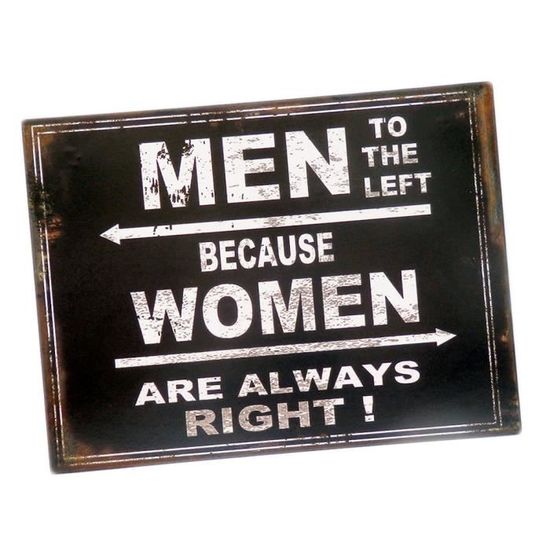 Plaque Métal Humour Toilettes - Déco Bar Et Bistrot Citation Drôle