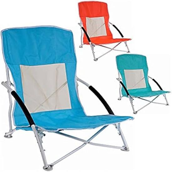 Chais plag pliant pour adult, camping légèr portabl n alu., dossir réglabl 5 positions,blu au millur prix