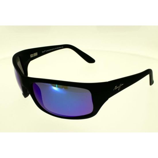 Lunettes de soleil MAUI JIM PEAHI Noir brillant Blue Hawaii PolarizedPlus 2 Indice 3 Noir brillant Blue Hawaii Achat Vente lunettes de soleil Homme Adulte Cdiscount