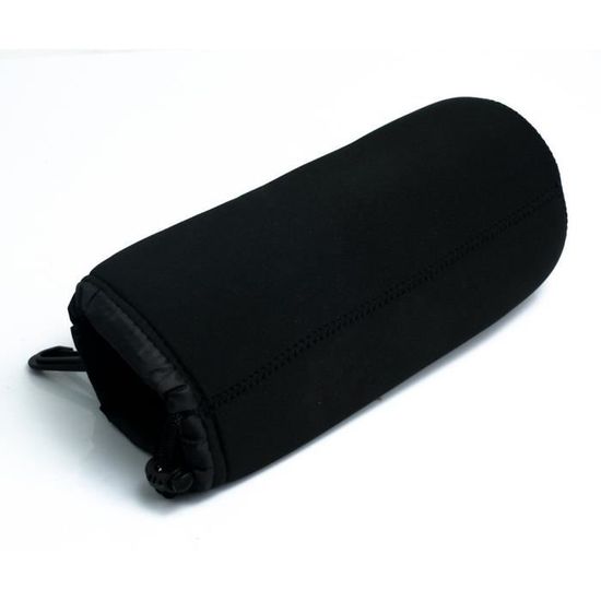 Housse Néoprène CELLONIC Pour Objectif Photo - 20x10cm XL, Noire, Accroche Mousqueton