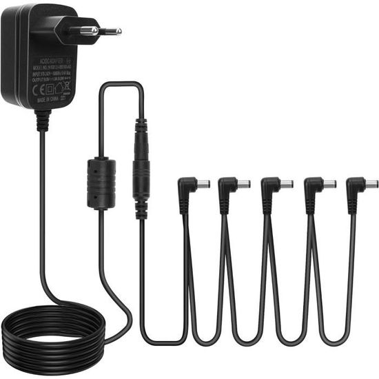 Câble D'Alimentation Clip Pour Pile 9V - Pour Pédale D'effets Guitare, Connecteur Simple, ~15 Cm