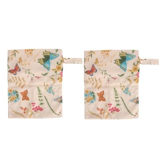 2 Sacs à Couches à Clipser – Imperméables, Grande Capacité 28x40 Cm, Imprimés Mignons, Réutilisables