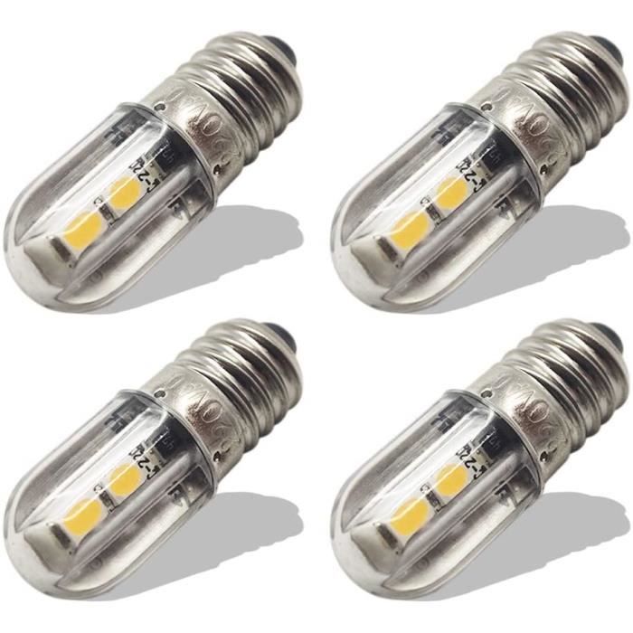 Ruiandsion E10 Ampoule LED 220V 230V AC Voyant LED à économie d'énergie E10 Base à vis 3030 4SMD Chi395