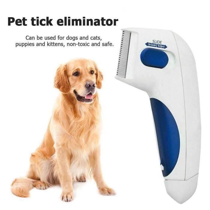 Flea Doctor,outil électrique de capture de nettoyage de chien de compagnie de retrait de poux de tête de peigne de brosse électrique