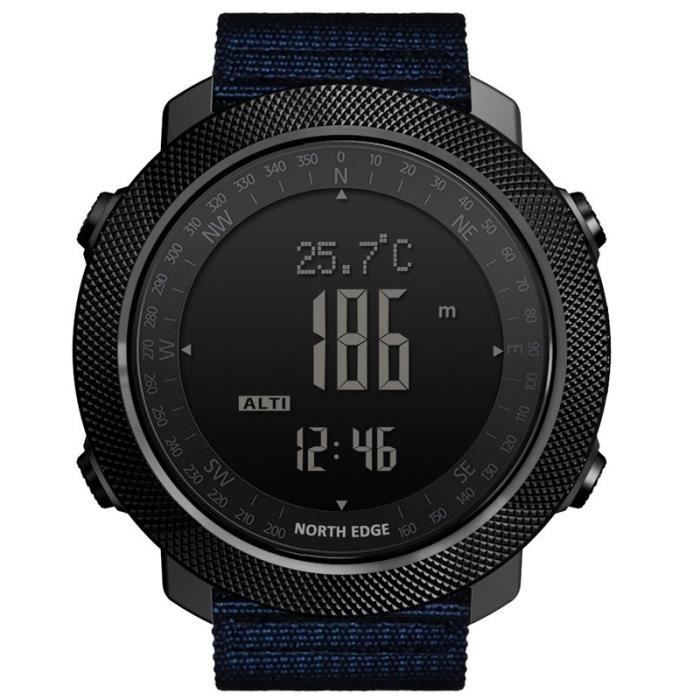 NORD EDGE APACHE Sports De Plein Air Montre Intelligente Métal Rétro-éclairage - Bleu