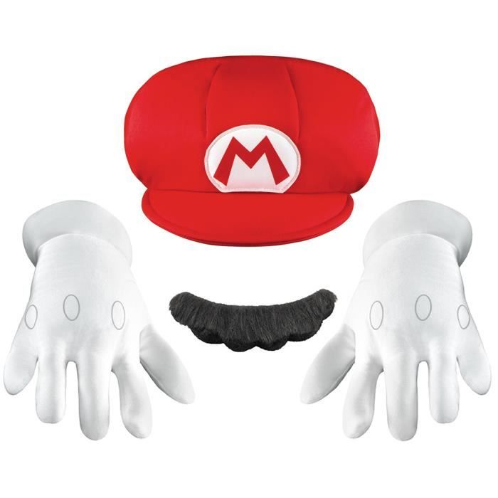 Lot de 12 - Set accessoires Mario Enfant - Taille unique - Accessoires de fête, costume, déguisement, jeux, jouets