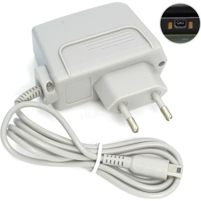 EU Plug Chargeur pour Nintendo 3DS XL, 3DS, 2DS, DSi - Gris