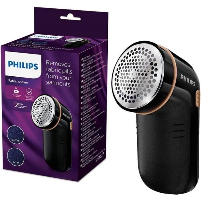 Philips GC026/80 Rasoir Anti-Bouloche et Anti-Peluche - Noir et Or