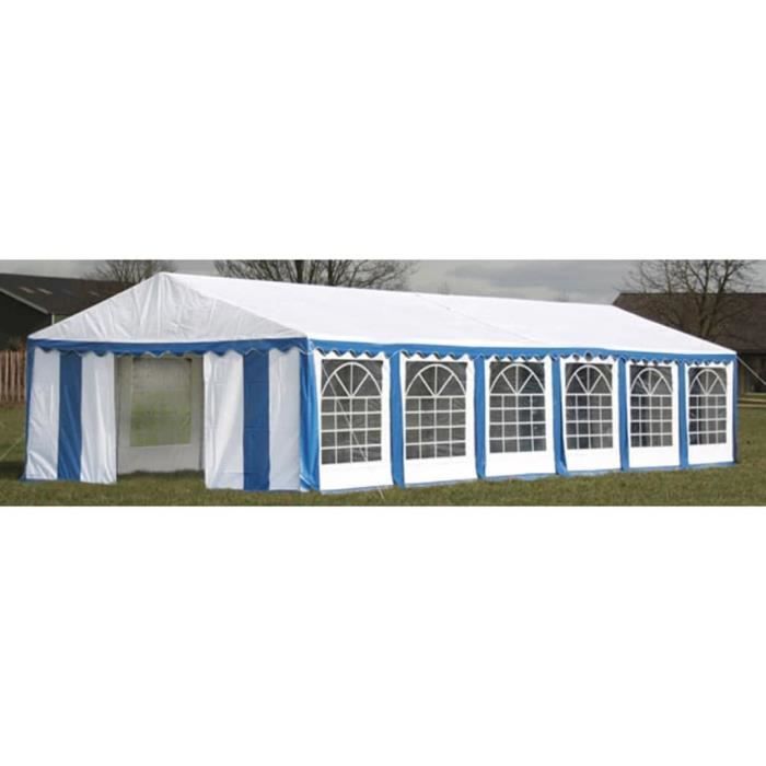 -Promotion- Tonnelle de Jardin -Rétro- - Tonnelle de réception Chapiteau de jardin 12 x 6 m Bleu &MP451720