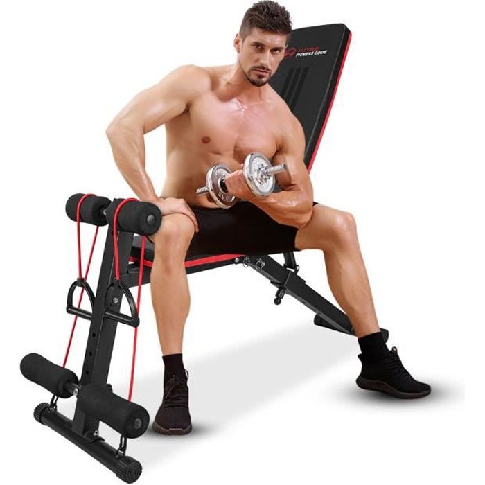 Banc de Musculation incliné Pliable, Sit-up Fitness, abdominaux d'entraînement, banc de Fitness Abdominal