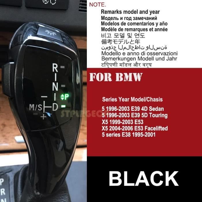 Pièces Auto,Pommeau de levier de vitesse pour BMW, BMW série 1 3 5 6, E90 E60 E46 E39 E53 E92 E81 E82 E84 E87 E88 E89 - Type Black#F