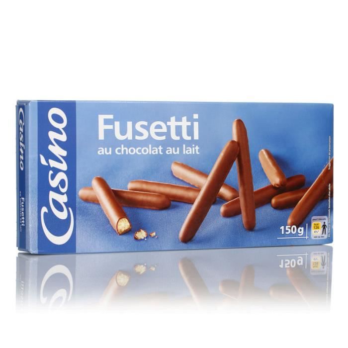 Biscuits Fusetti enrobés de chocolat au lait - 150 g