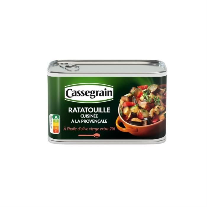 CASSEGRAIN - Ratatouille Cuisin À La Prov À L'Huile D'Olive Vierge-Extra 2% 380G - Lot De 4