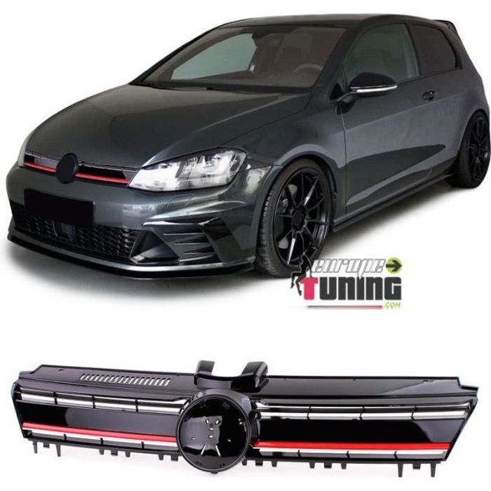 CALANDRE LOOK PACK SPORT AVEC BANDE ROUGE VOLKSWAGEN GOLF VII VW GOLF 7 (05157)
