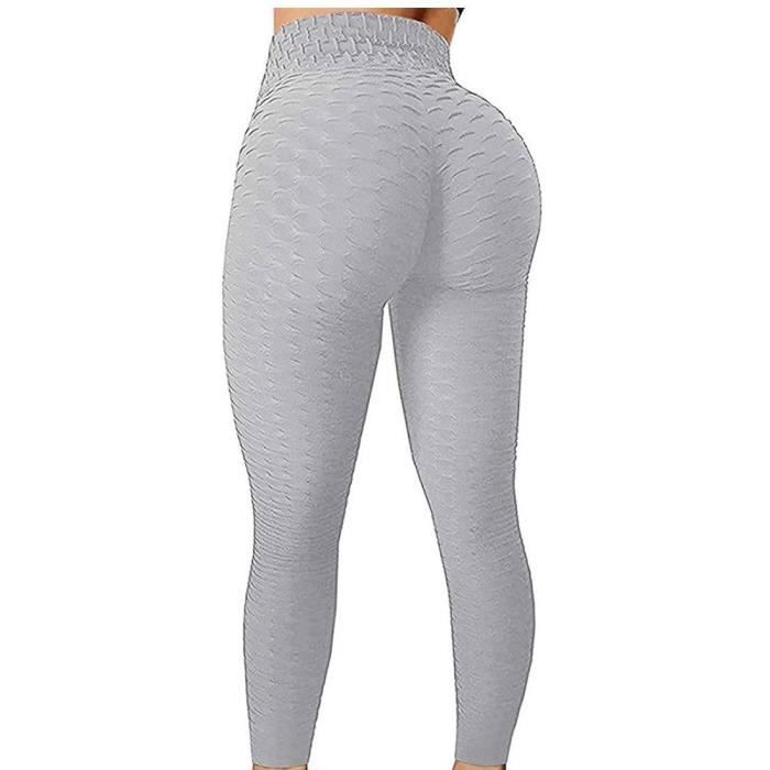 Femmes Yoga Leggings Haute Taille Touche Ascenseur Tummy Sports Sports Gym Pants Grey M