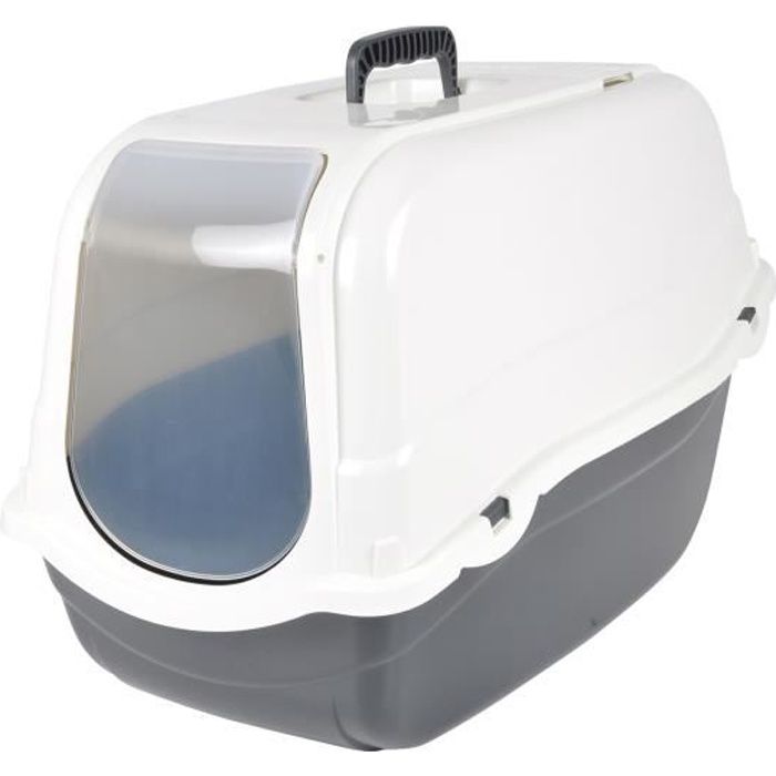 CDaffaires maison de toilette pour chat ivoire avec couvercle ivoire 57*39*h.41cm