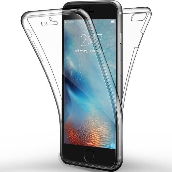 Coque Etui iPhone 6s Plus / 6 Plus 5.5-, Silicone Gel Case Avant et Arrière Intégral Full Protection Cover Transparent TPU Housse