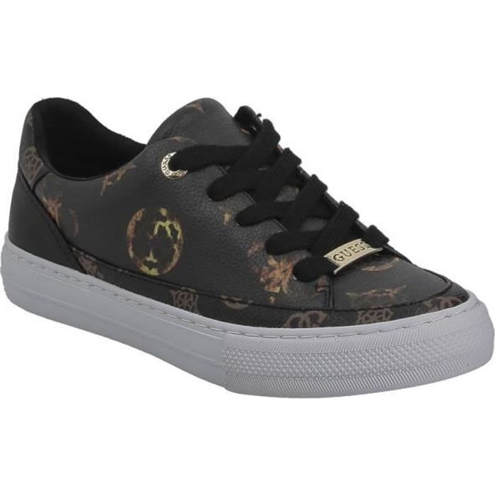 Basket femme Guess Lusey brune avec imprimé logo 4g Peony._x000D_