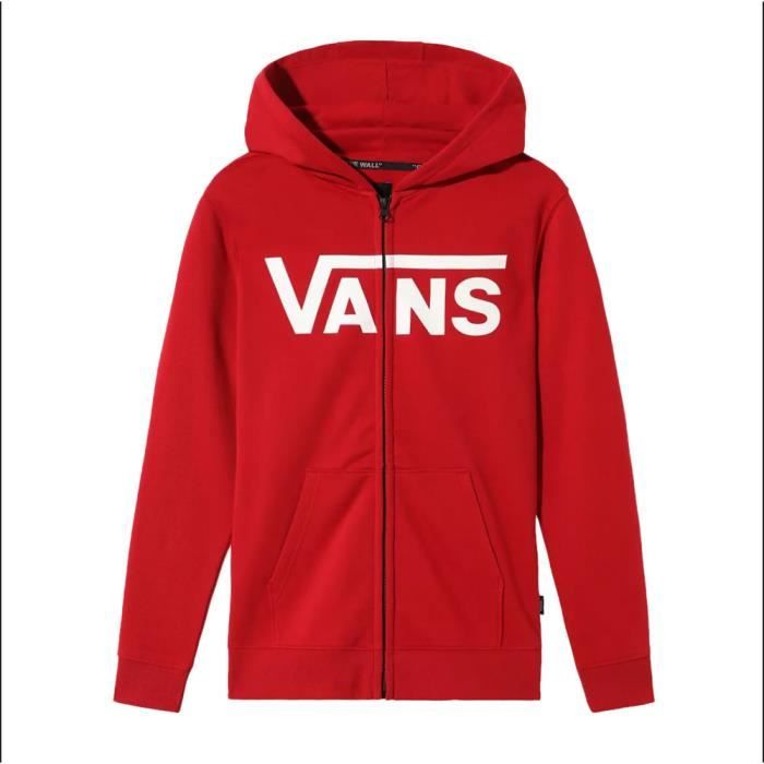 Sweat à capuche Rouge Garçon Vans Classic Zip